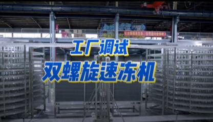 双螺旋速冻设备 - 工厂调试 - 双螺旋速冻机视频